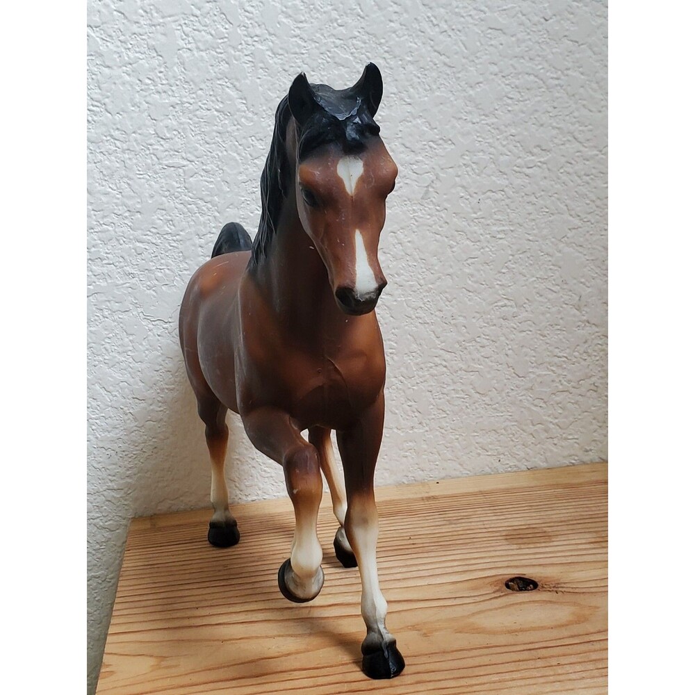 Breyer Shek Matte Brown Family Arabian Stallion 1970 Hess Stamped USA Flaws - Picture 9 of 16